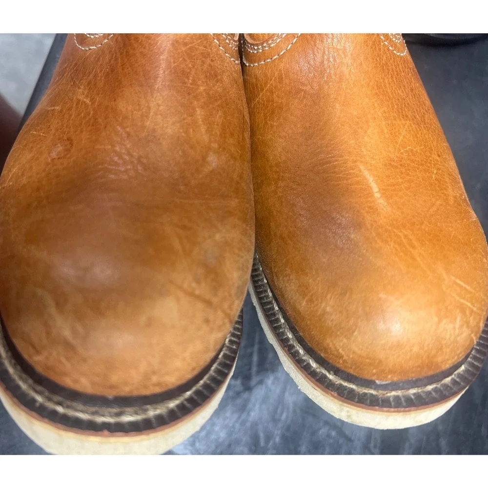 Thorogood Boots Kids 5M Tan Pull On Leather 414-4310 Wellington Work Western SEO